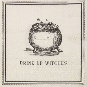 Halloween DRINK UP WITCHES Paper Cocktail Napkins cauldron 2 Packs of 40 T25